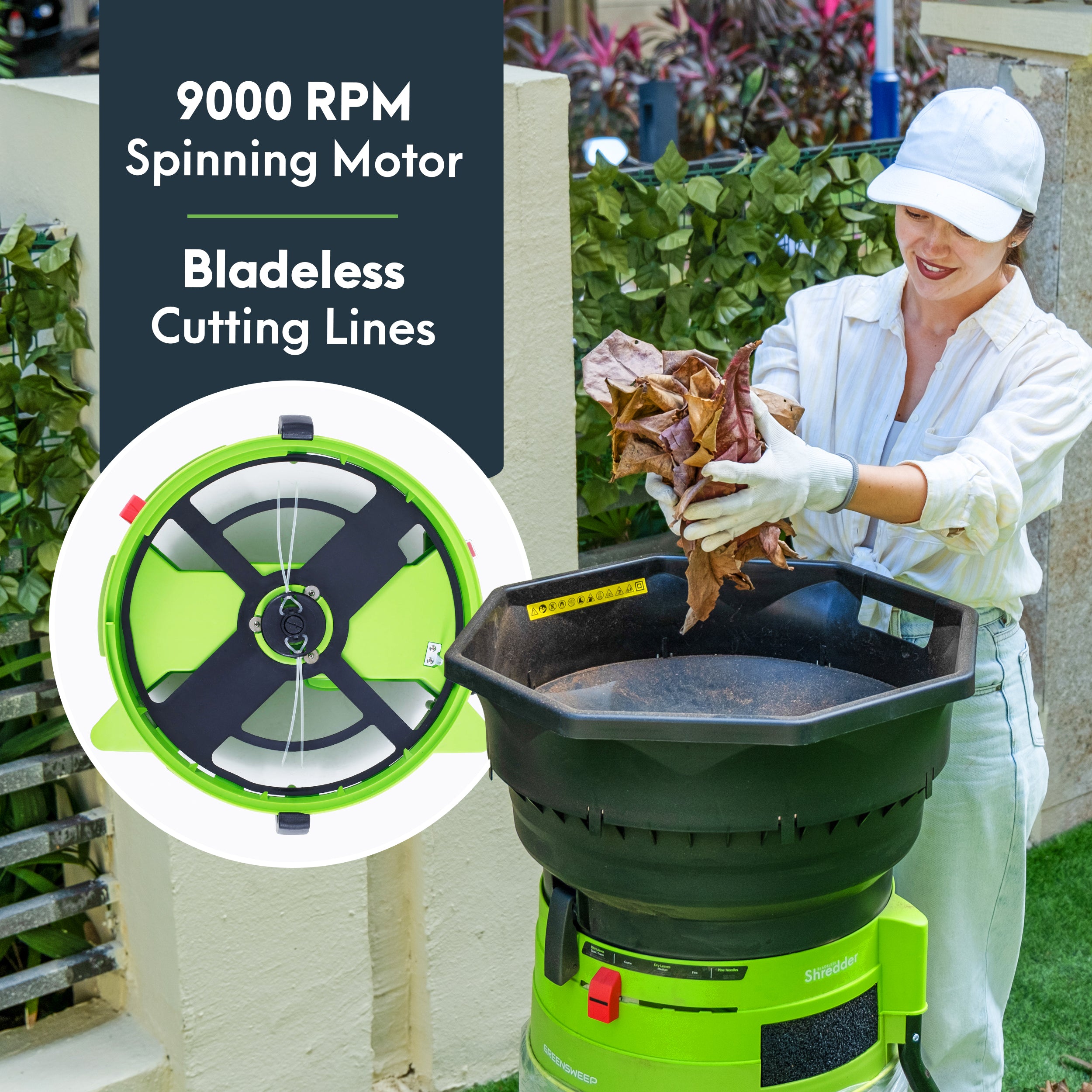 GreenSweep Bladeless Leaf Shredder & Mulcher