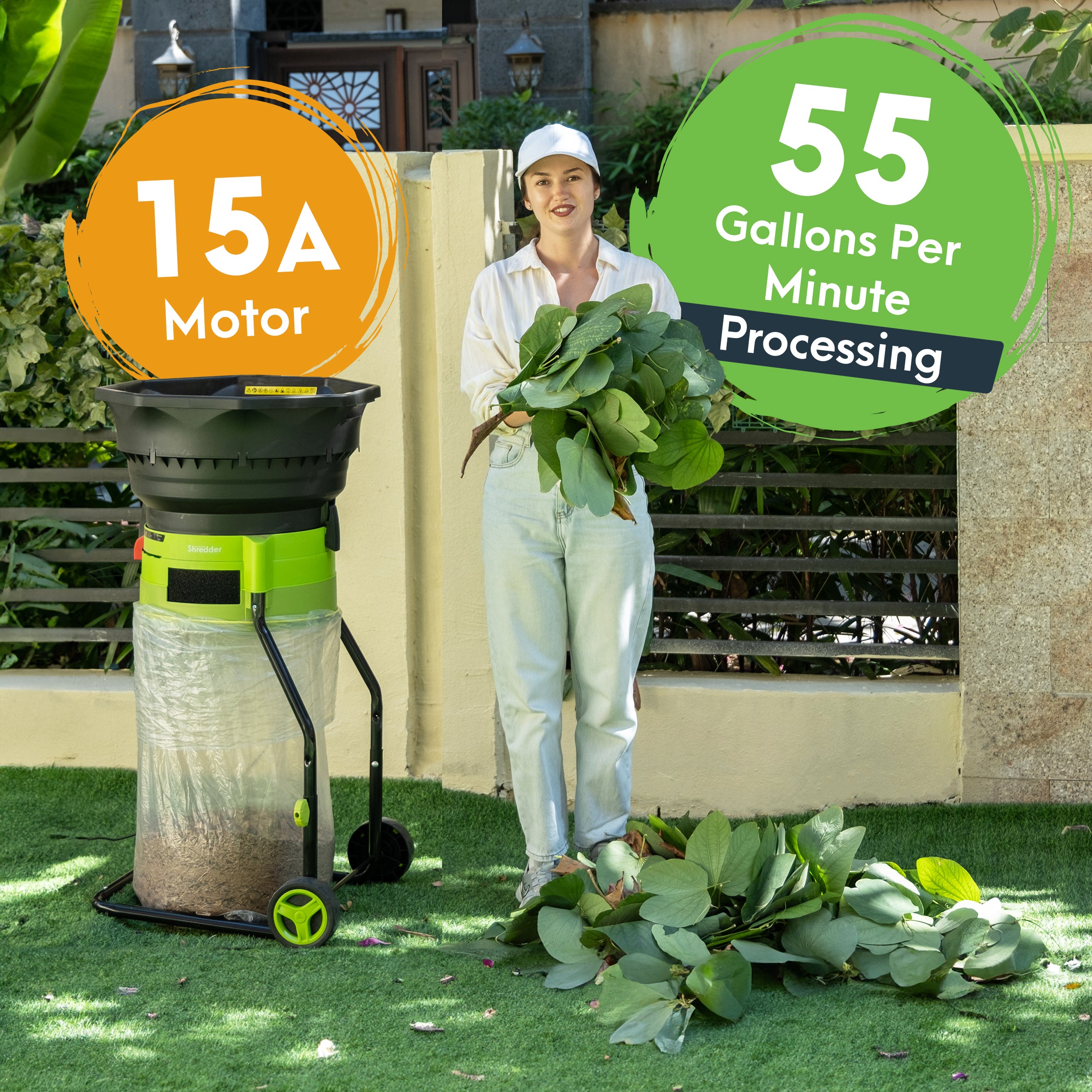 GreenSweep Bladeless Leaf Shredder & Mulcher