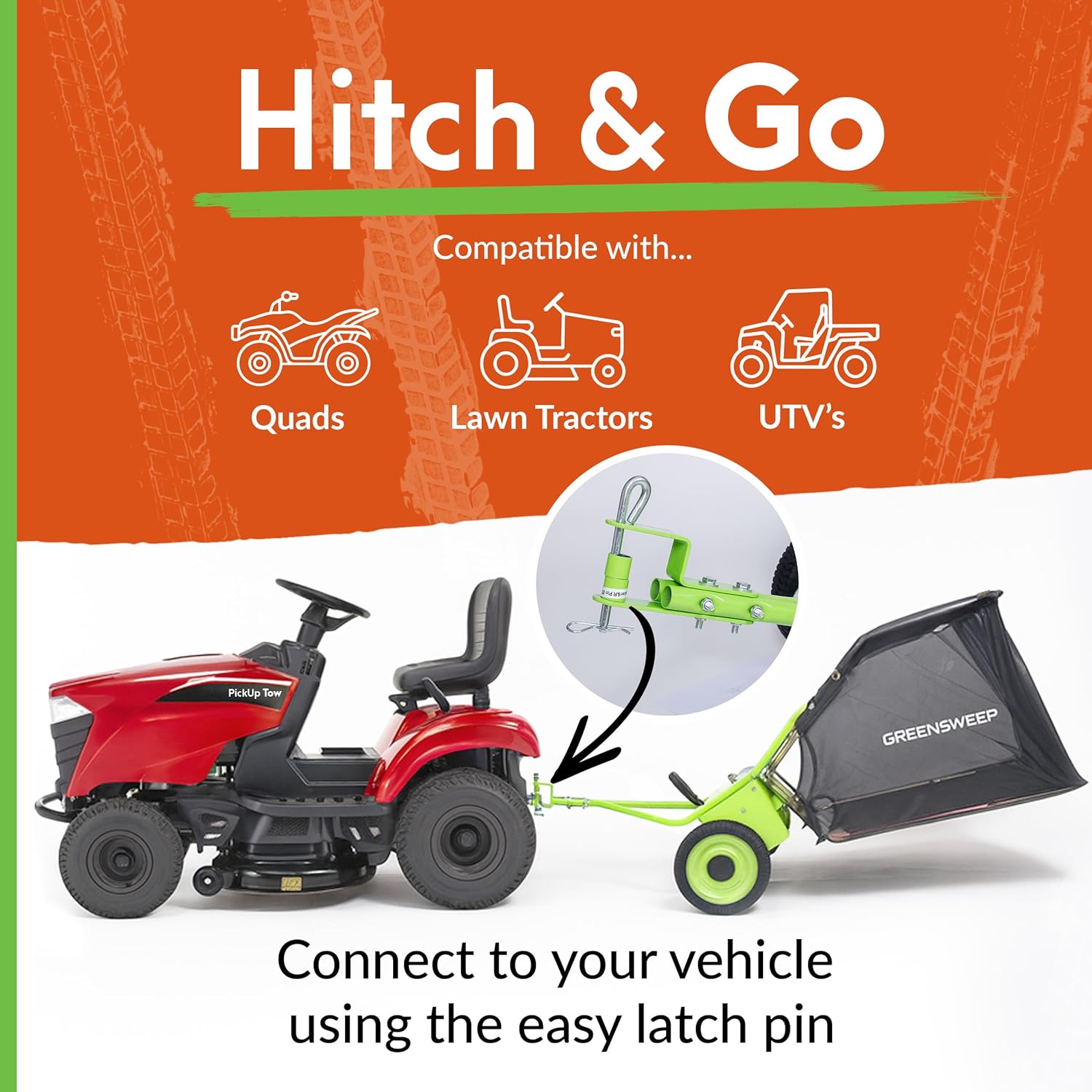 GreenSweep Pickup Tow 42-Inch Lawn Sweeper