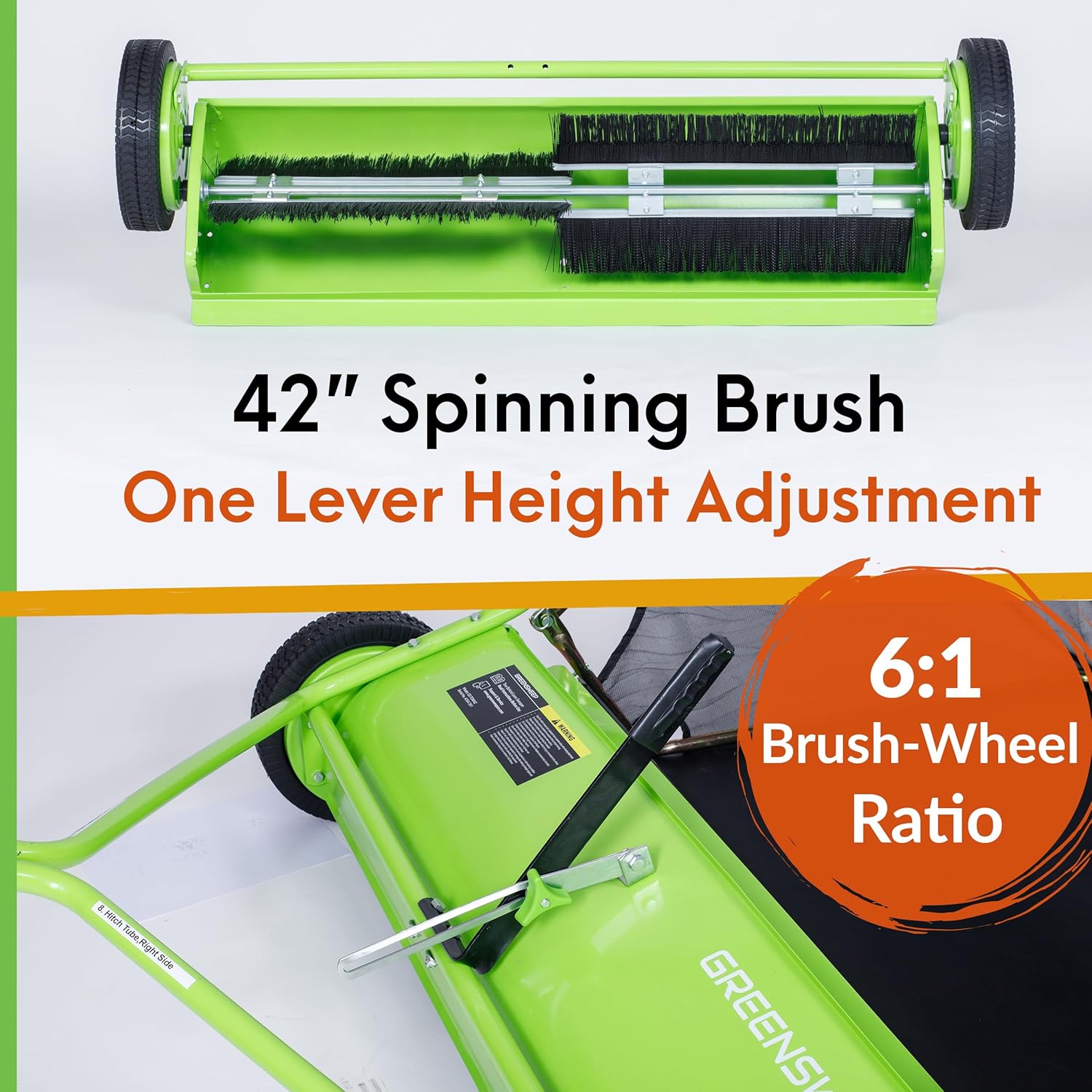 GreenSweep Pickup Tow 42-Inch Lawn Sweeper
