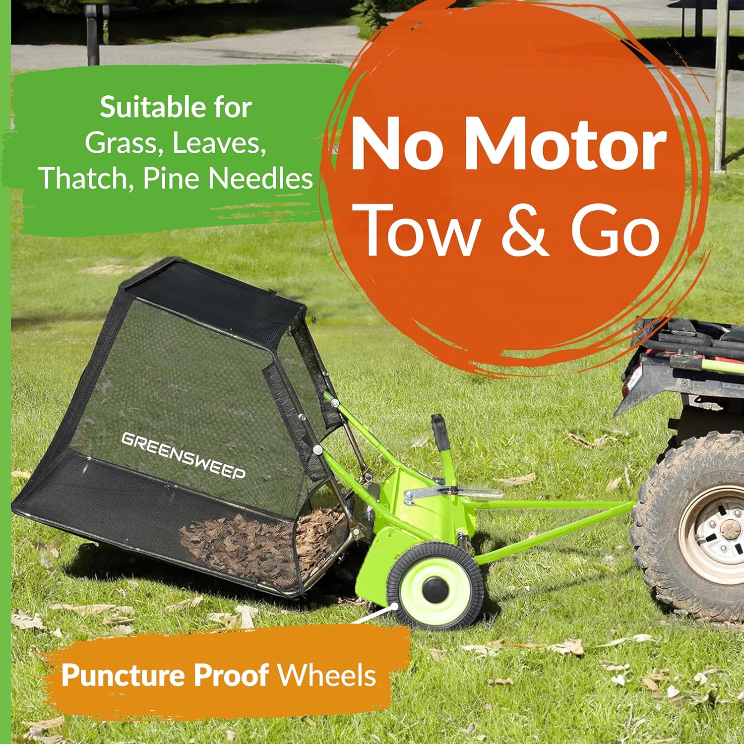 GreenSweep Pickup Tow 42-Inch Lawn Sweeper