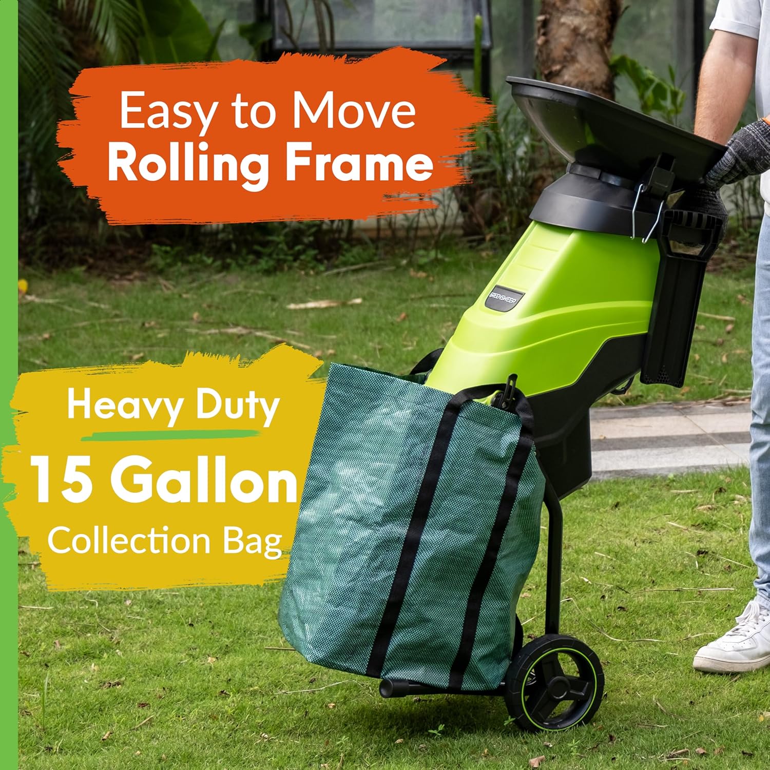 GreenSweep Electric Wood Chipper & Mulcher