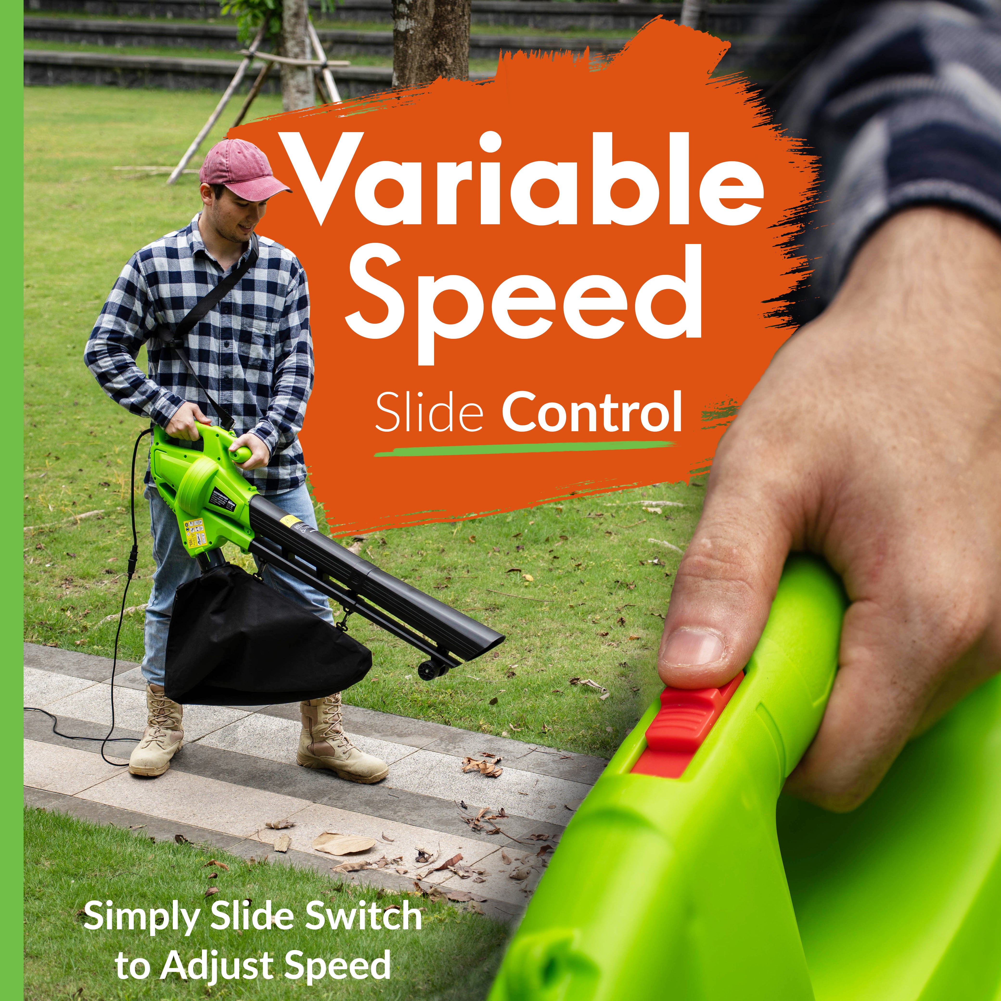 GreenSweep 3-in-1 Leaf Blower, Vacuum & Mulcher