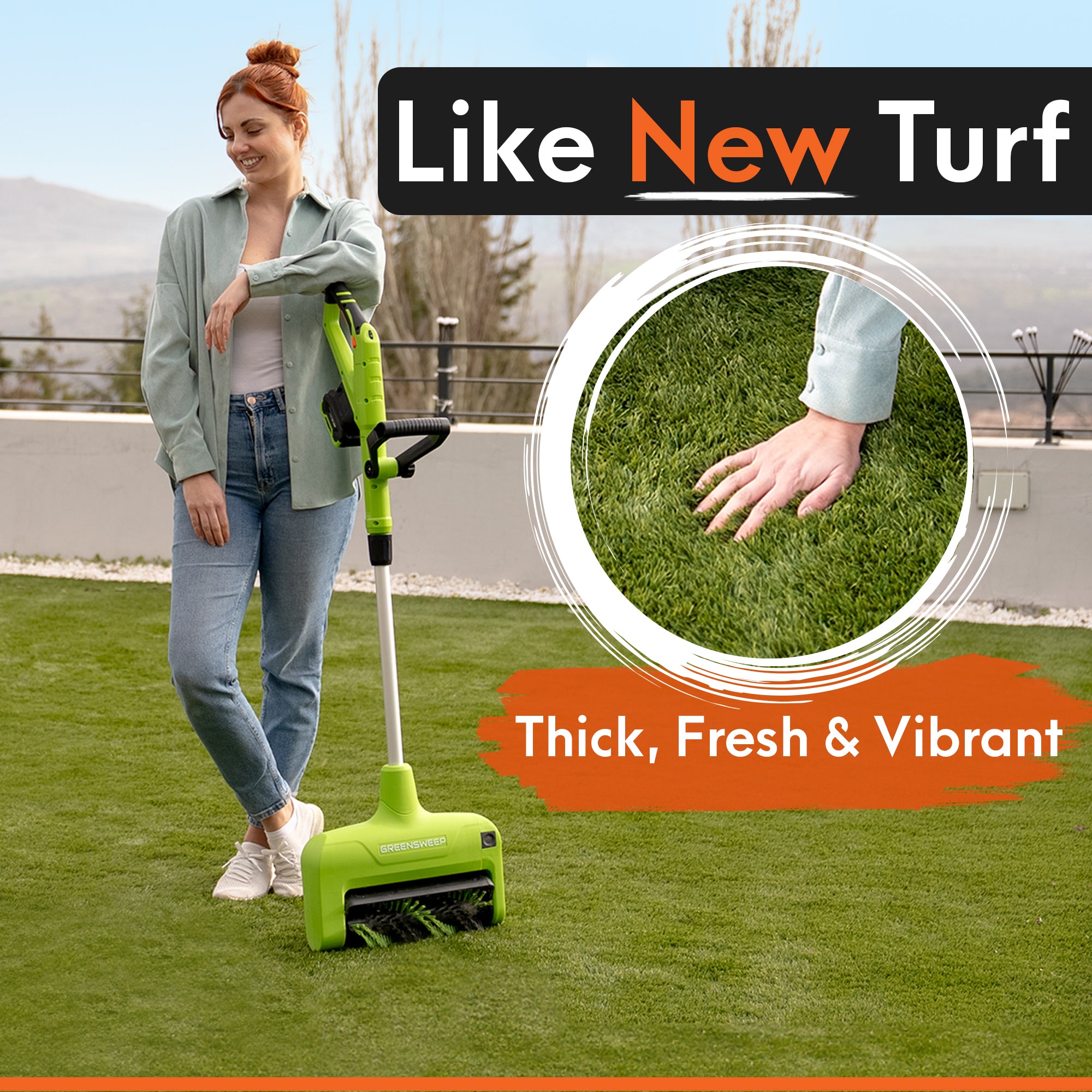 ReviverVolt | Cordless Artificial Grass Power Broom